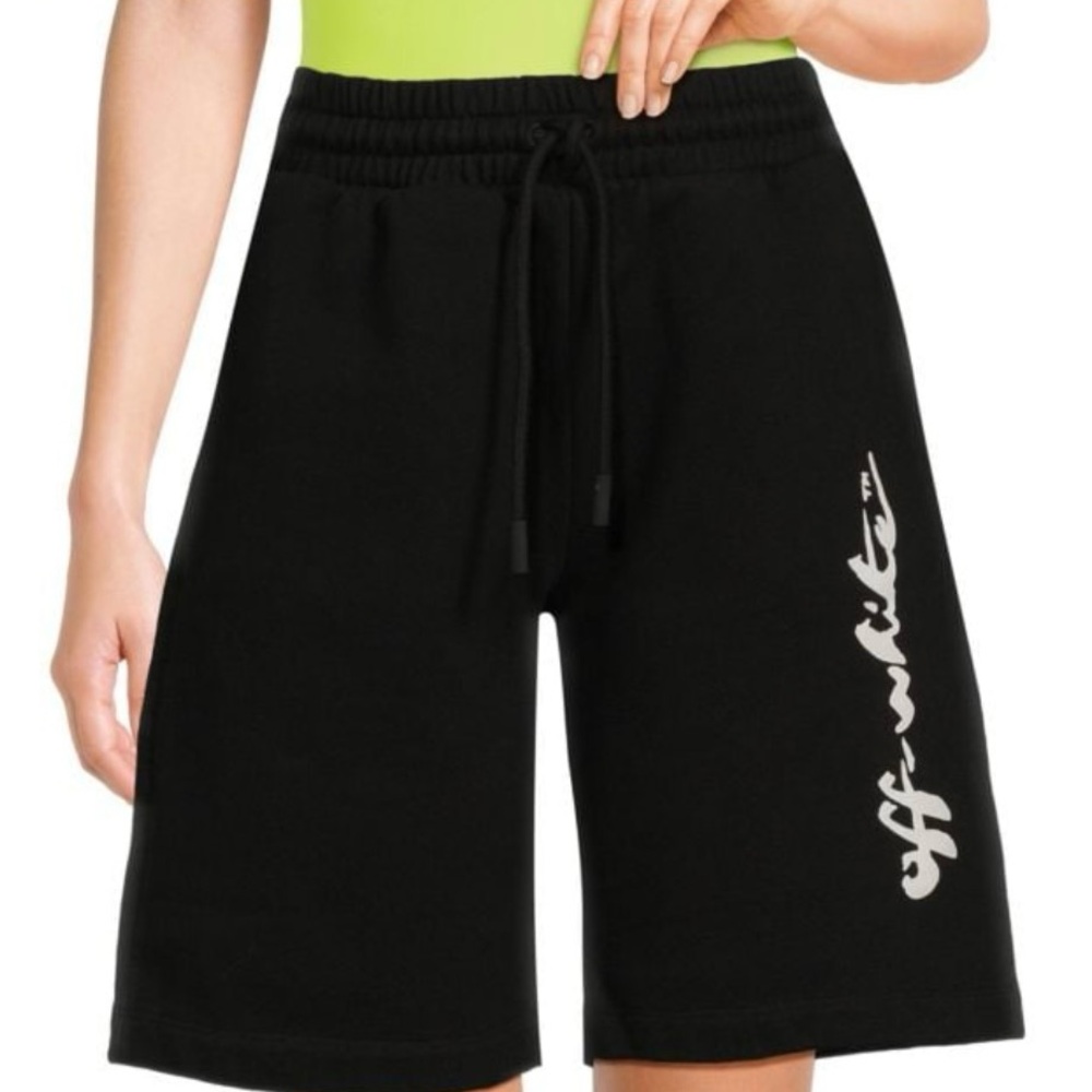 Women's Black Off-White Shorts
